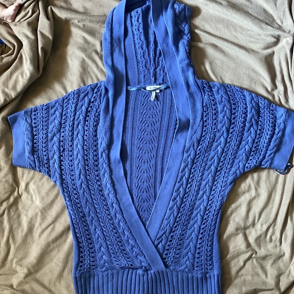 BCBGeneration Cable Knit Hooded Sweater - Picture 1 of 7